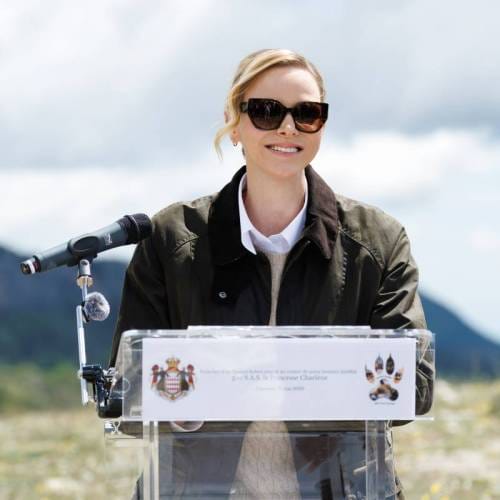 Princess Charlene Takes Part in the Rescue of a Rare Falcon