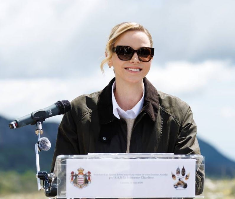 Princess Charlene Takes Part in the Rescue of a Rare Falcon