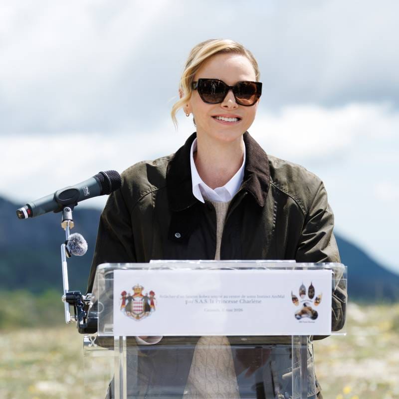 Princess Charlene Takes Part in the Rescue of a Rare Falcon