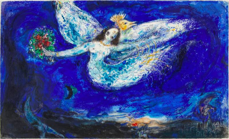 Chagall at Work in His Museum in Nice