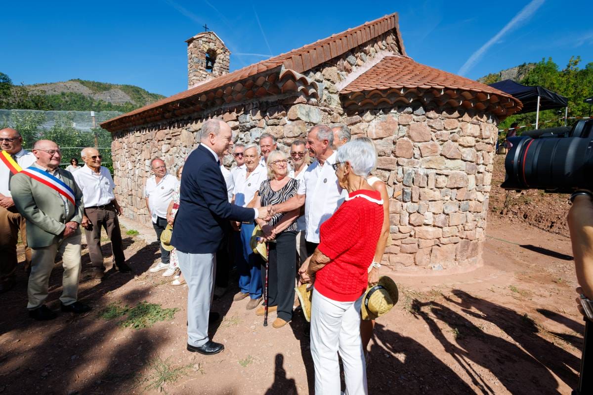 Prince Albert II inaugurates Restored Saint Devote Chapel in Faucon-du-Caire