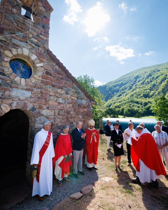 Prince Albert II inaugurates Restored Saint Devote Chapel in Faucon-du-Caire